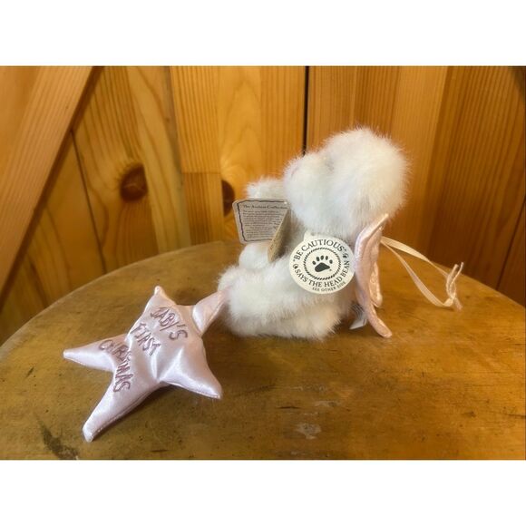 Boyds Bears AngelGirl Bear Blue Star Plush 5” Baby’s First Christmas Ornament (5 - Picture 2 of 8